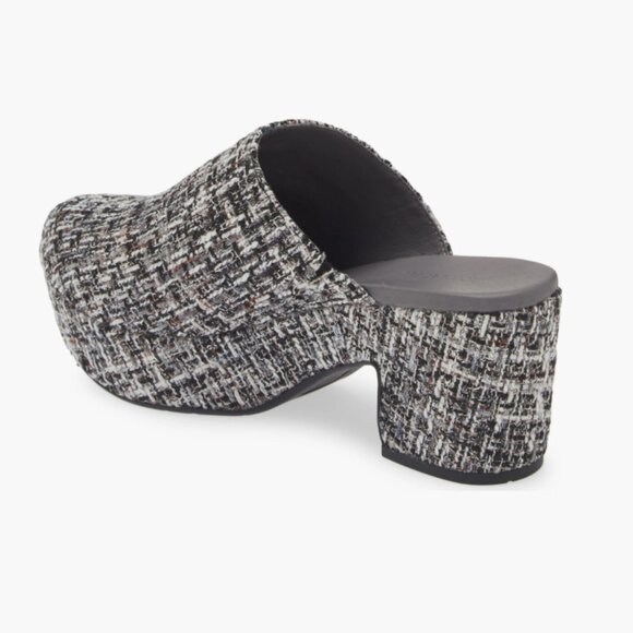 NEW CHOCOLAT BLU Gertie Heeled Mules in White/black for women 825 6m3 - Picture 6 of 9